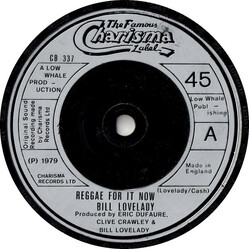Bill Lovelady Reggae For It Now VINYL 7" USED