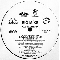 Big Mike (3) All A Dream Vinyl 12" USED