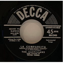 The Castilians La Cumparsita USED VINYL 7INCH 45 RPM SINGLE
