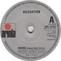 Delegation Singing Vinyl 7" USED