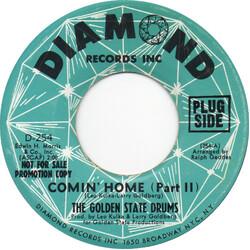 The Golden State Drums Comin' Home USED VINYL 7INCH 45 RPM SINGLE PROMO