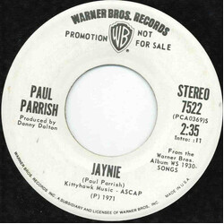Paul Parrish Jaynie USED VINYL 7INCH PROMO MONO STEREO