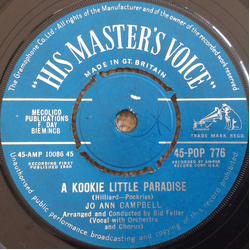 Jo Ann Campbell A Kookie Little Paradise / Bobby, Bobby, Bobby Vinyl 7" USED