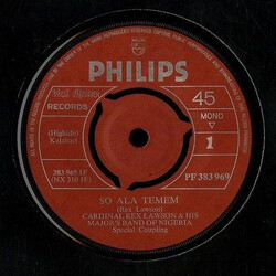 Cardinal Rex Jim Lawson & His Mayors Band Of Nigeria So Ala Temem / Tamuno Bo Ibro Ma USED VINYL 7INCH 45 RPM MONO