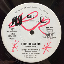 Gail Consideration USED VINYL 12INCH SINGLE 33 S RPM PROMO