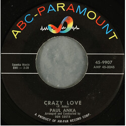 Paul Anka Crazy Love USED VINYL 7INCH 45 RPM