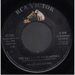 Homer And Jethro The Battle Of Kookamonga USED VINYL 7INCH 45 RPM SINGLE