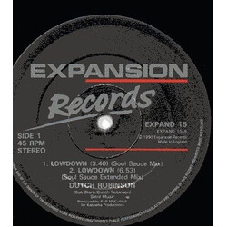 Dutch Robinson Lowdown USED VINYL 12INCH 45 RPM STEREO