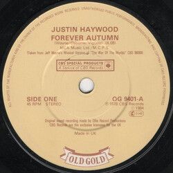Justin Hayward Forever Autumn USED VINYL 7INCH 45 RPM SINGLE