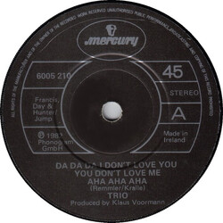 Trio Da Da Da I Don't Love You You Don't Love Me Aha Aha Aha USED VINYL 7INCH SINGLE 45 RPM