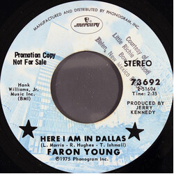 Faron Young Here I Am In Dallas USED VINYL 7INCH 45 RPM PROMO STEREO