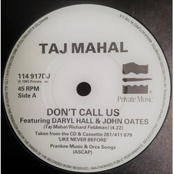 Taj Mahal Don't Call Us USED VINYL 7INCH 45 RPM PROMO