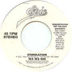 Wa Wa Nee Stimulation USED VINYL 7INCH SINGLE 45 RPM PROMO