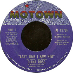 Diana Ross Last Time I Saw Him USED VINYL 7INCH 45 RPM STYRENE