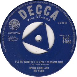 Harry Grove I'll Be With You In Apple Blossom Time Vinyl 7" USED
