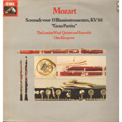 Wolfgang Amadeus Mozart / Otto Klemperer / The London Wind Quintet Serenade Voor 13 Blaasinstrumenten, Kv 361 "Gran Partita" Vinyl LP USED