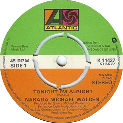 Narada Michael Walden Tonight I'm Alright USED VINYL 7INCH 45 RPM