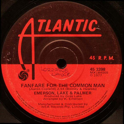 Emerson, Lake & Palmer Fanfare For The Common Man VINYL 7" USED
