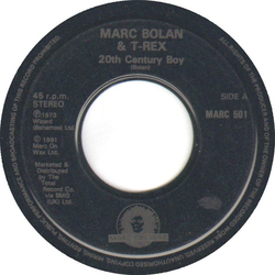 Marc Bolan / T. Rex 20th Century Boy Vinyl 7" USED