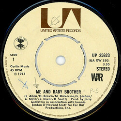 War Me And Baby Brother USED VINYL 7INCH 45 RPM SINGLE