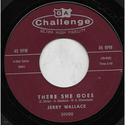 Jerry Wallace There She Goes / Angel On My Shoulder USED VINYL 7INCH 45 RPM SINGLE
