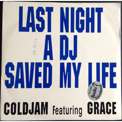 ColdJam / Grace (4) Last Night A DJ Saved My Life USED VINYL 7INCH 45 RPM SINGLE