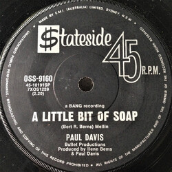 Paul Davis (3) A Little Bit Of Soap USED VINYL 7INCH 45 RPM SINGLE