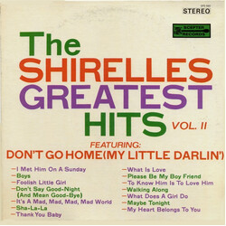 The Shirelles The Shirelles' Greatest Hits Vol II. Vinyl LP USED