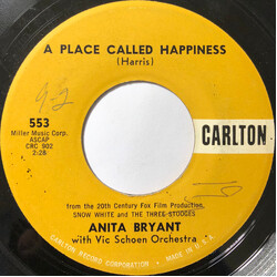 Anita Bryant / Vic Schoen And His Orchestra A Place Called Happiness / Lonesome For You, Mama USED VINYL 7INCH 45 RPM