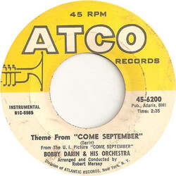 Bobby Darin & His Orchestra Theme From "Come September" USED VINYL 7INCH 45 RPM SINGLE