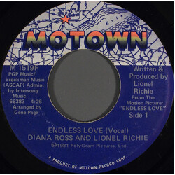Diana Ross / Lionel Richie Endless Love USED VINYL 7INCH 45 RPM