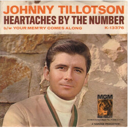 Johnny Tillotson Heartaches By The Number / Your Mem'ry Comes Along USED VINYL 7INCH 45 RPM SINGLE