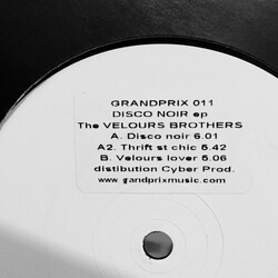 The Velours Brothers Disco Noir EP USED VINYL 12INCH PROMO WHITE LABEL