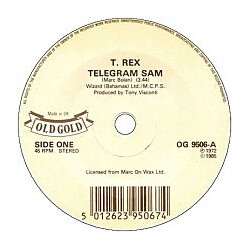 T. Rex Telegram Sam USED VINYL 7INCH 45 RPM SINGLE