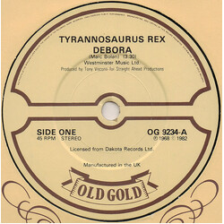 Tyrannosaurus Rex Debora / One Inch Rock USED VINYL 7INCH 45 RPM SINGLE REISSUE