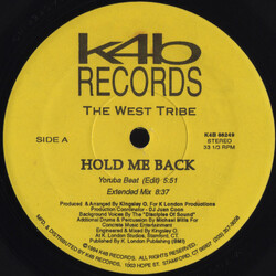 The West Tribe Hold Me Back USED VINYL 12INCH 33 S RPM