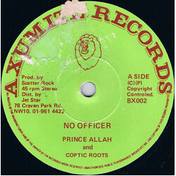 Prince Alla / Coptic Roots No Officer USED VINYL 7INCH SINGLE 45 RPM