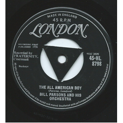 Bill Parsons And His Orchestra The All American Boy Vinyl 7" USED