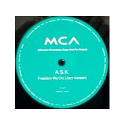 A.S.K. Freedom We Cry USED VINYL 12INCH 45 RPM ADVANCE PROMO