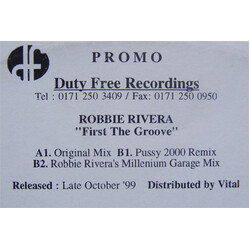 Robbie Rivera First The Groove USED VINYL 12INCH PROMO WHITE LABEL