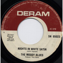The Moody Blues Nights In White Satin USED VINYL 7INCH 45 RPM SINGLE REISSUE STYRENE