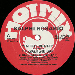 Ralphi Rosario In The Night VINYL 12" USED