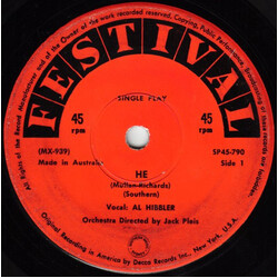 Al Hibbler He / Breeze (Blow My Baby Back To Me) USED VINYL 7INCH 45 RPM
