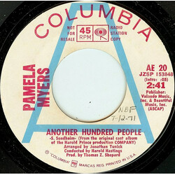 Pamela Myers / The Original Cast Of Company Another Hundred People / Company USED VINYL 7INCH 45 RPM SINGLE PROMO STYRENE