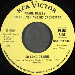 Pearl Bailey / Louie Bellson Orchestra So Long Dearie USED VINYL 7INCH 45 RPM PROMO