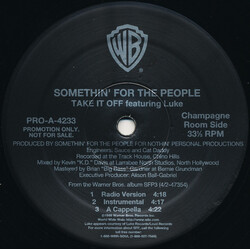 Somethin' For The People Take It Off / Last Call VINYL 12" USED