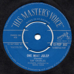 Ray Charles One Mint Julep USED VINYL 7INCH SINGLE 45 RPM