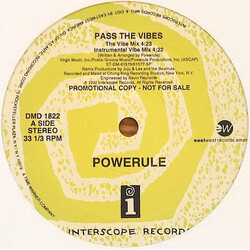 Powerule Pass The Vibes USED VINYL 12INCH 33 S RPM PROMO