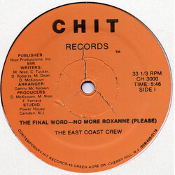 The East Coast Crew The Final Word - No More Roxanne (Please) Vinyl 12" USED