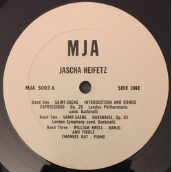 Jascha Heifetz Jascha Heifetz Vinyl LP USED